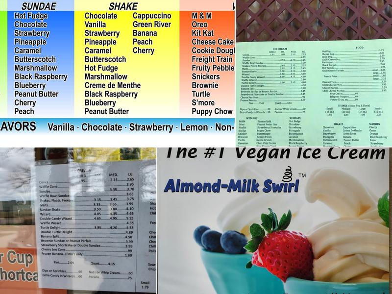 Ice Cream Shack Menu