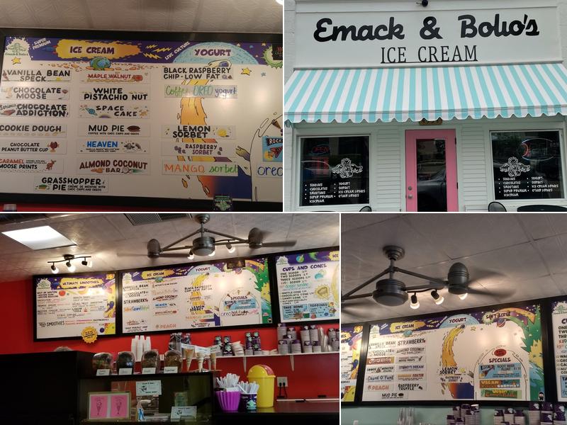 Emack & Bolio's Ice Cream Menu