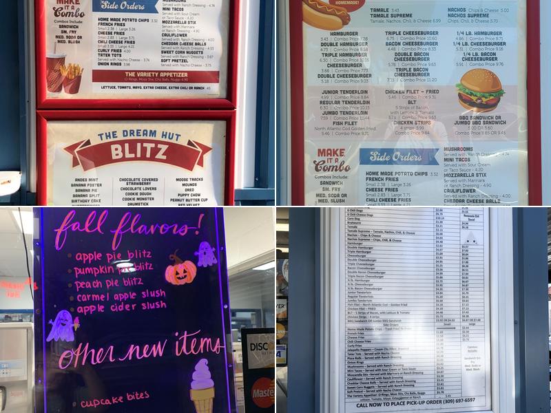 Dream Hut Menu