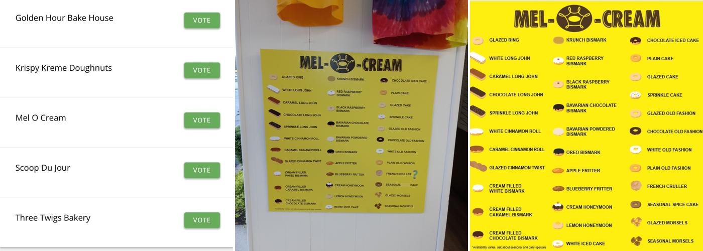 Mel-O-Cream Donuts Menu