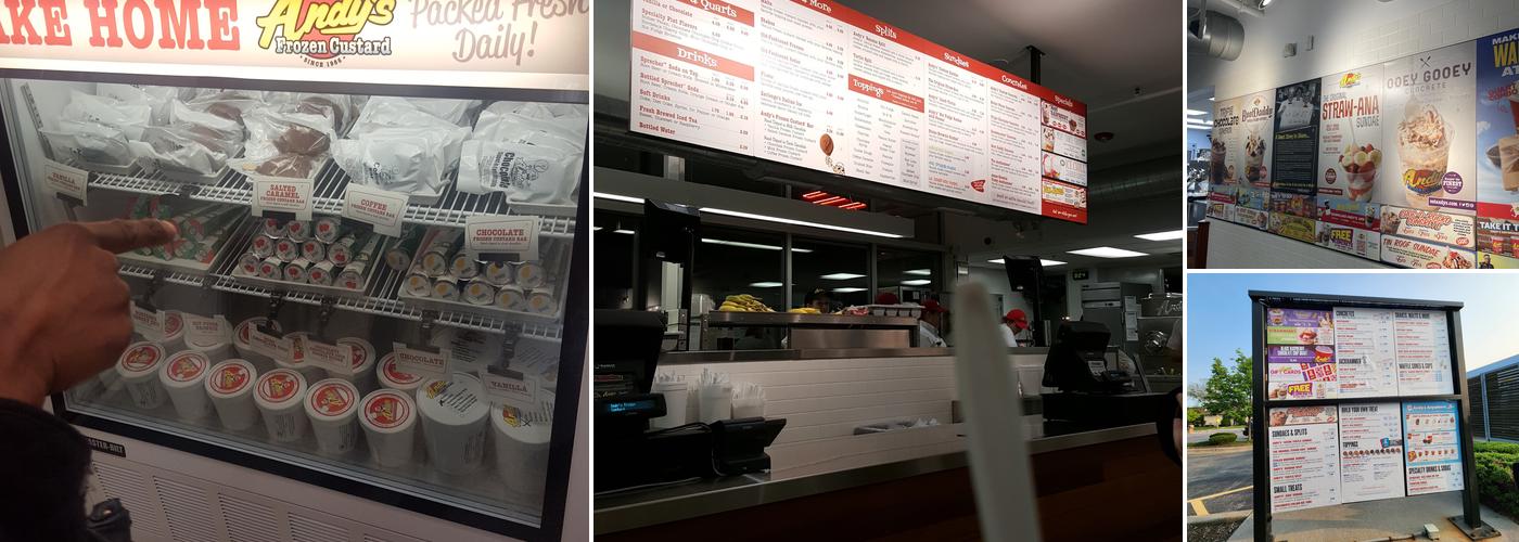 Andy's Frozen Custard Menu