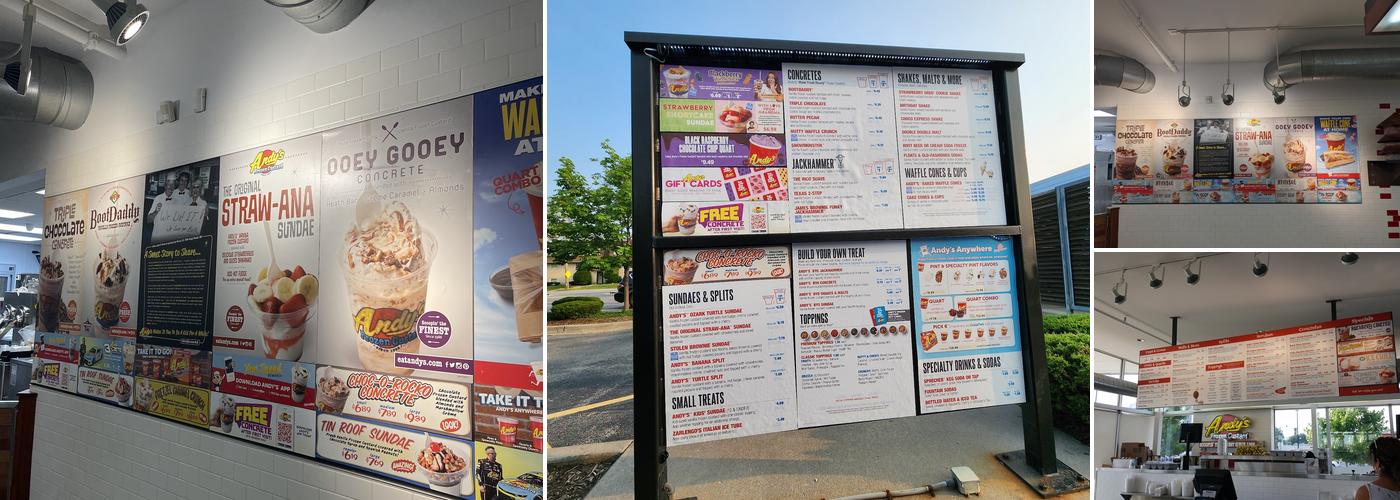 Andy's Frozen Custard Menu