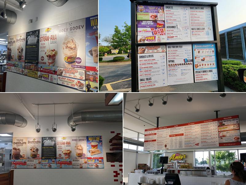 Andy's Frozen Custard Menu