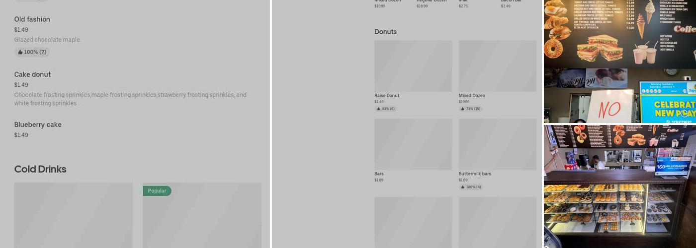 Eric's Donuts Menu