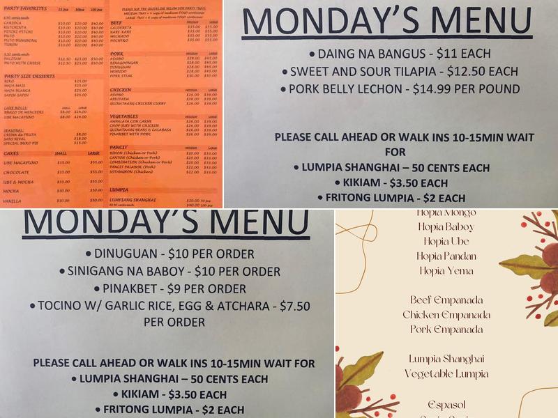 Mariegold Bakery & Fast Menu