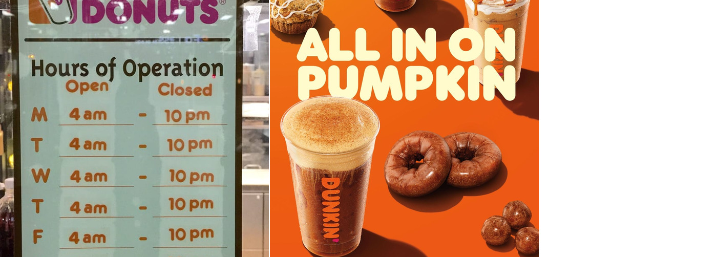 Dunkin' Menu