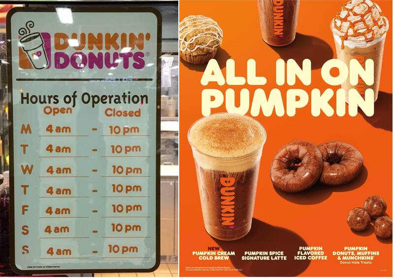 Dunkin' Menu