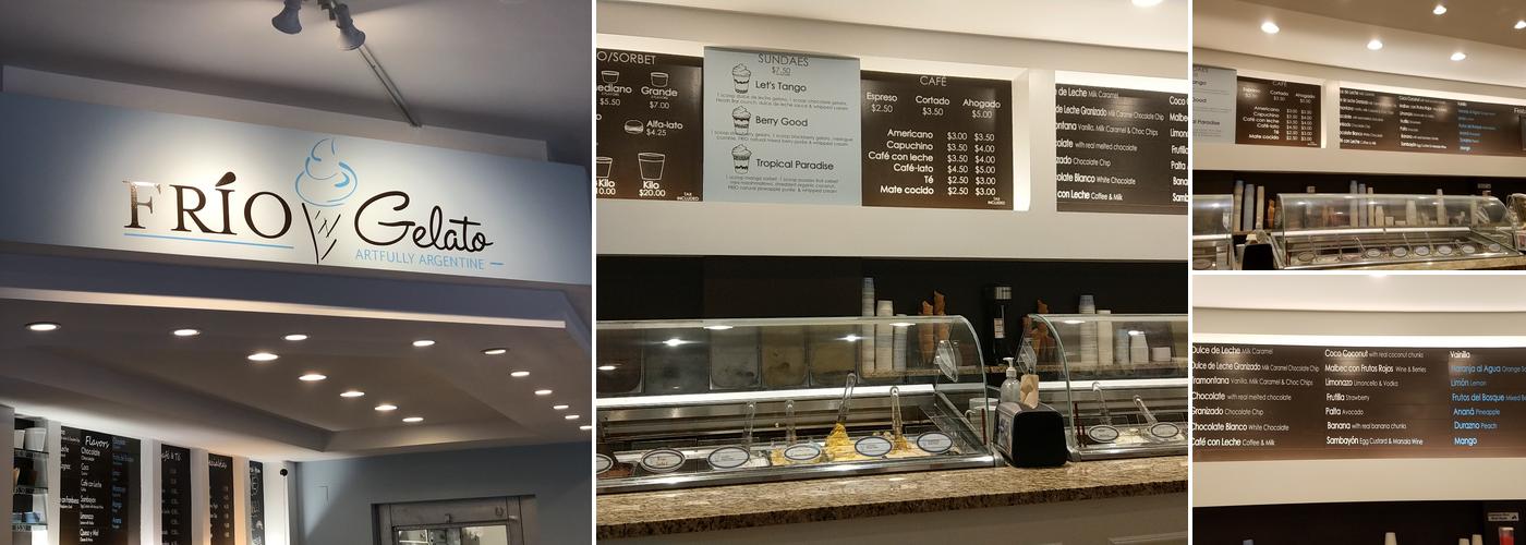 FRÍO Gelato - Evanston Menu