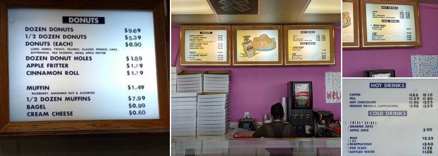 Wheeling Donuts Menu