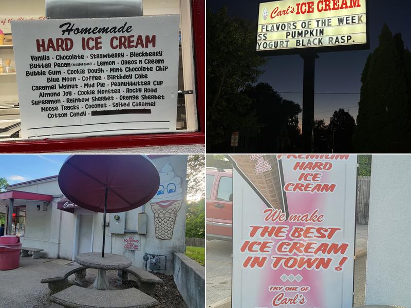 Carl's Ice Cream Factory Menu