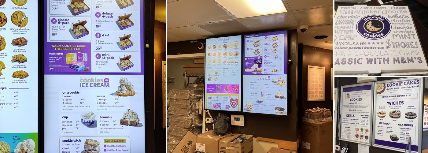 Insomnia Cookies Menu