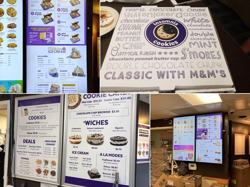 Insomnia Cookies Menu
