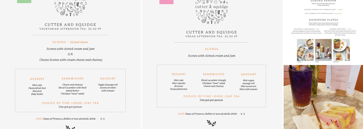 Cutter & Squidge Menu