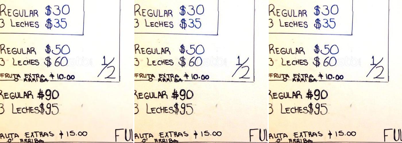 La Central Bakery Menu