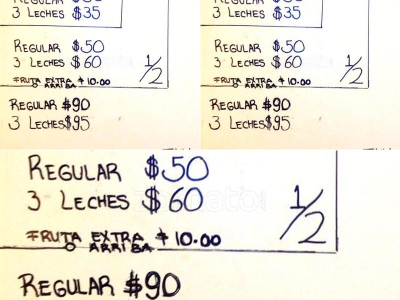 La Central Bakery Menu