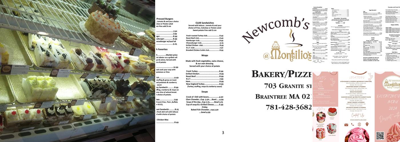 Montilio's Baking Company & Pizzeria Menu
