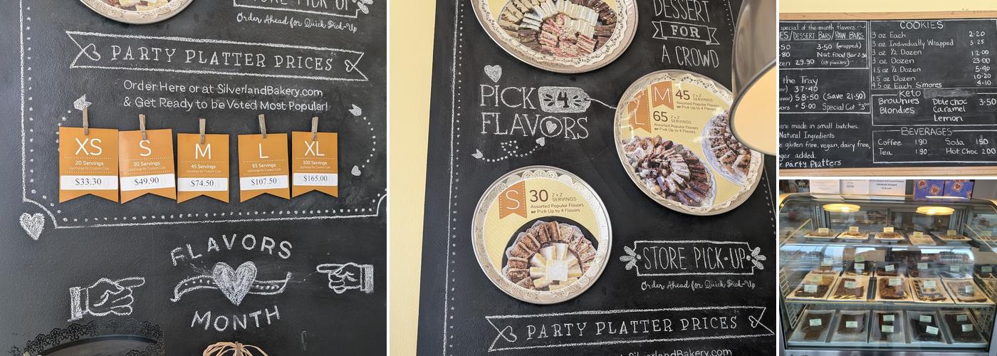 Silverland Bakery Menu