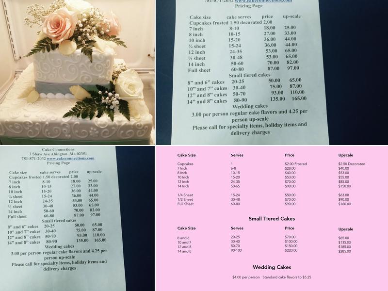 Cake Connections Menu