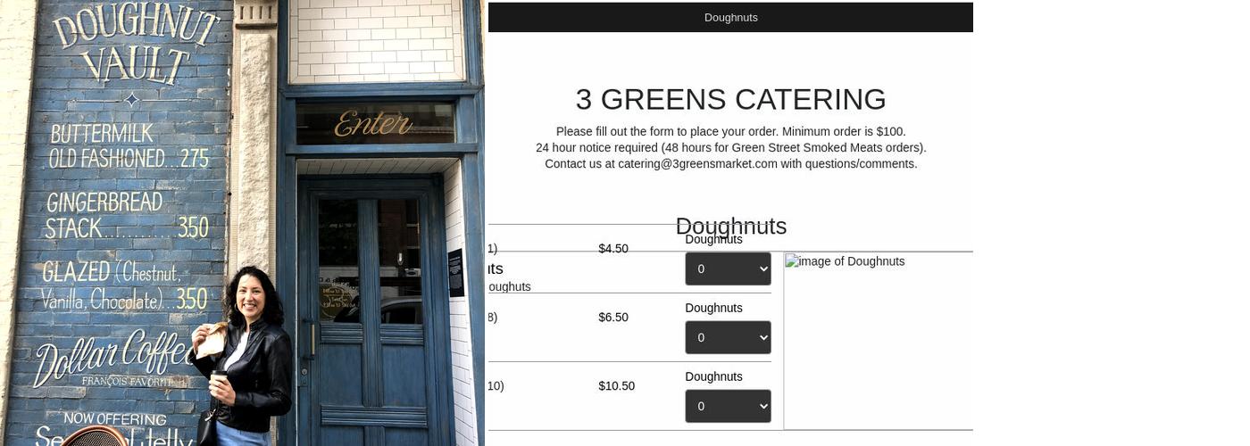Doughnut Vault Menu