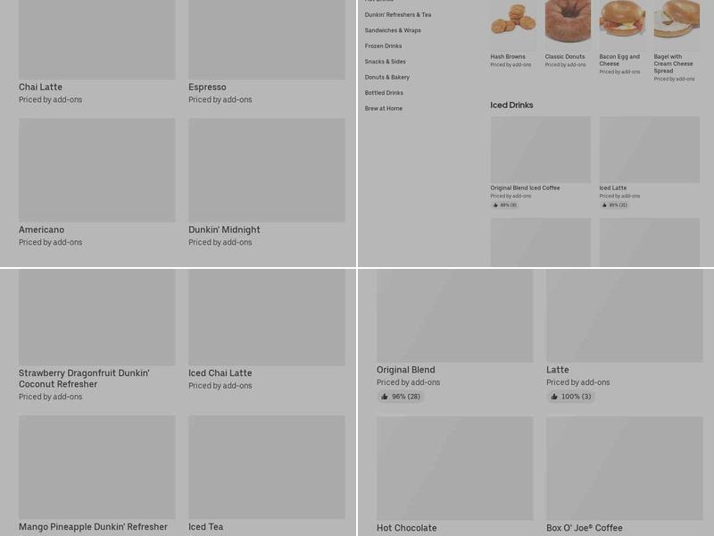 Dunkin' Menu