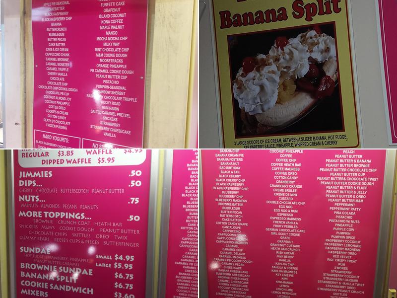 Daddy's Dairy Menu