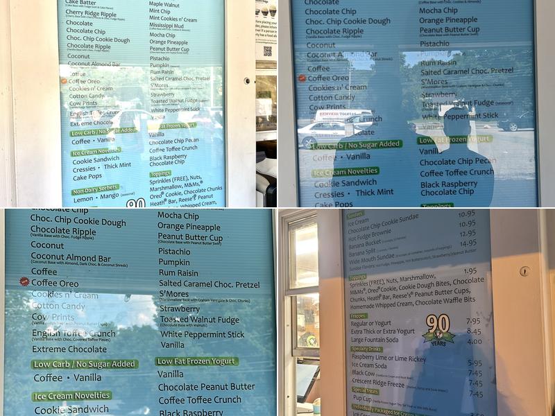 Crescent Ridge Dairy Menu