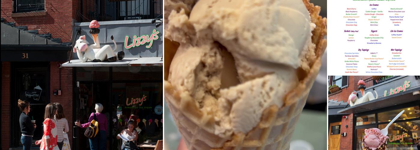 Lizzy's Ice Cream Menu