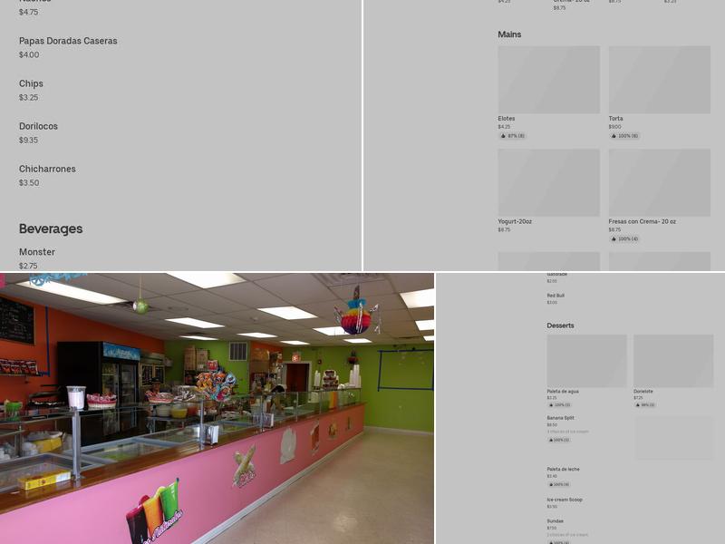 Neveria Naranja Dulce Menu