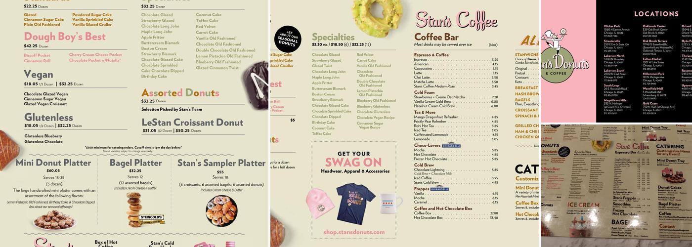 Stan's Donuts & Coffee Menu