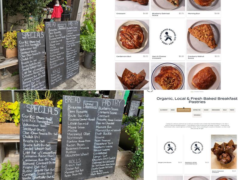 Standard Baking Co Menu