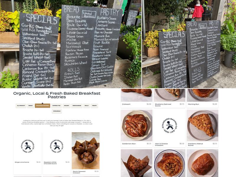 Standard Baking Co Menu