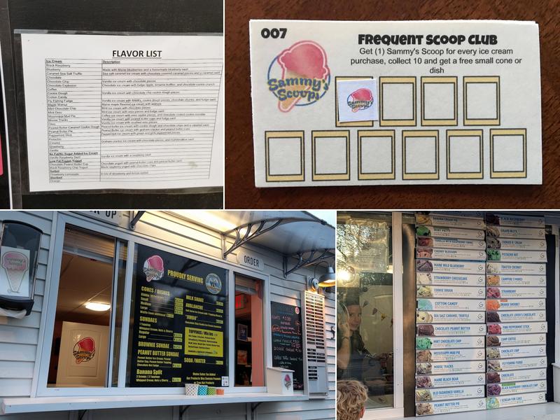 Sammy's Scoops Menu
