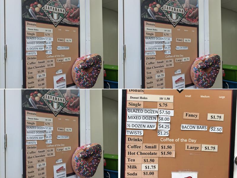 Daddy's Donuts Menu
