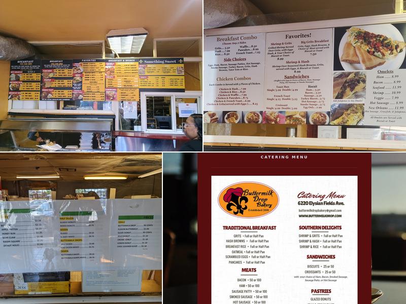 Buttermilk Drop Bakery Menu