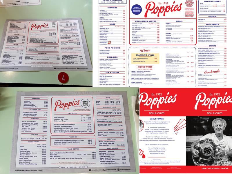 Poppie's Menu
