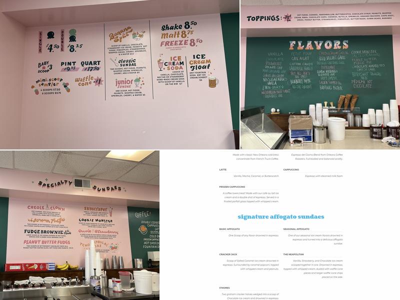 Creole Creamery Menu