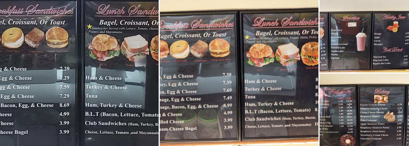 King Donuts Menu