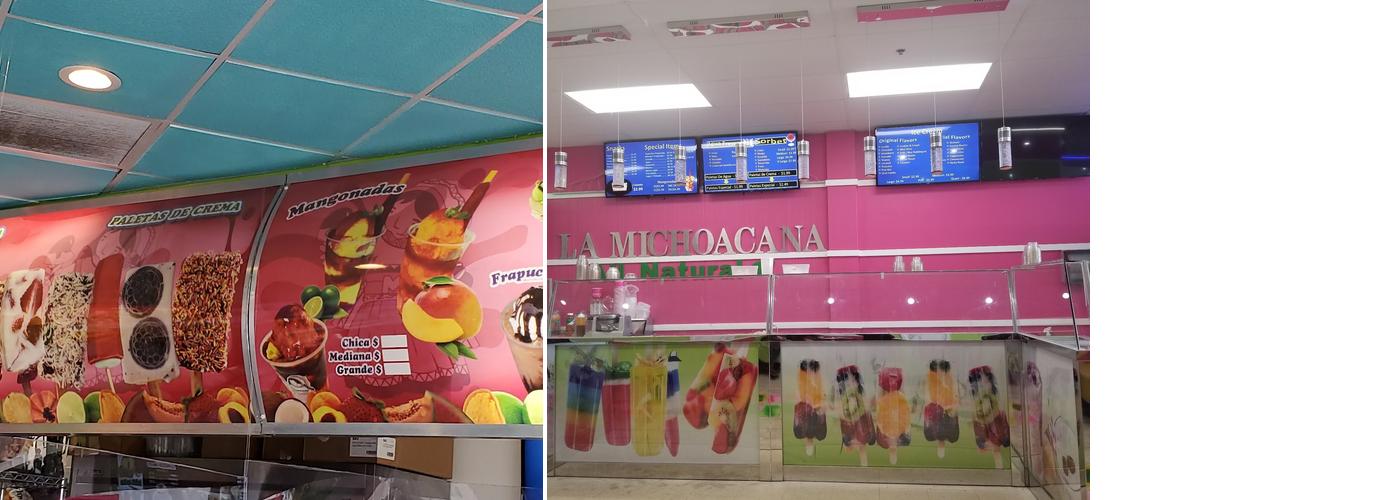 Las michoacanas Ice Cream Shop Menu