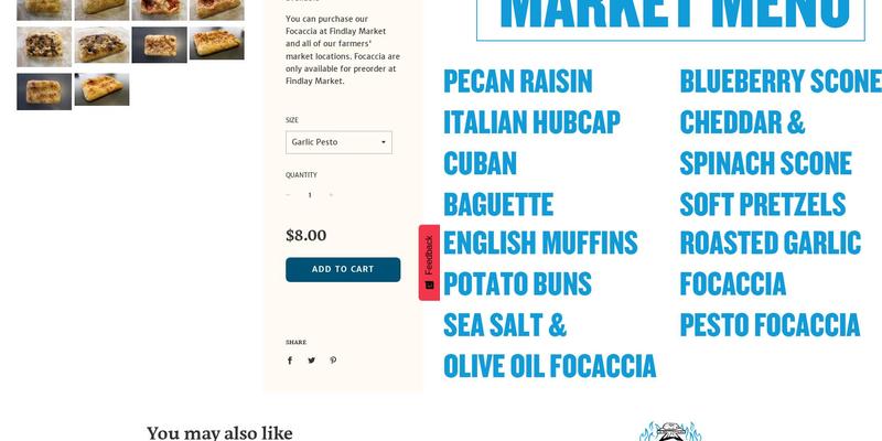 Blue Oven Bakery Menu