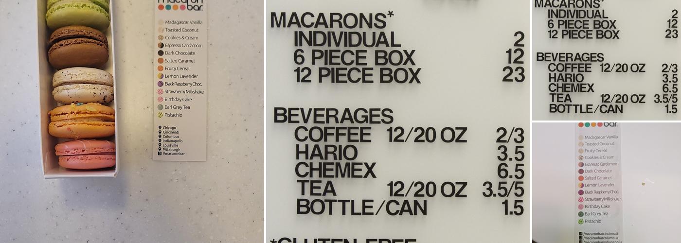 Macaron Bar Menu