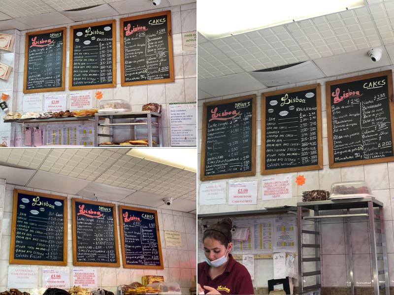 Lisboa Patisserie Menu