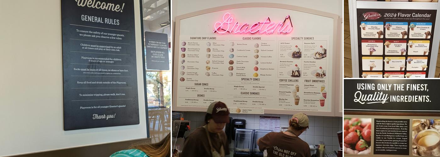 Graeter's Ice Cream Menu