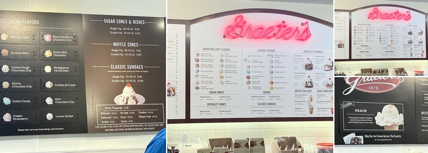 Graeter’s Ice Cream Menu