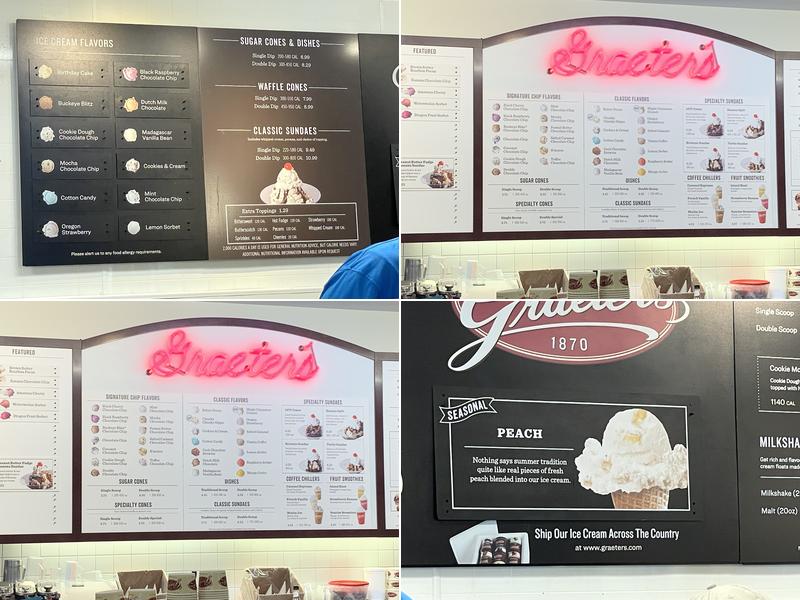 Graeter’s Ice Cream Menu