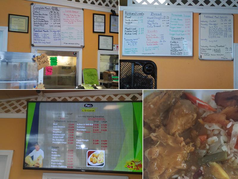Pete's Caribbean Bakery & Restaurant Menu