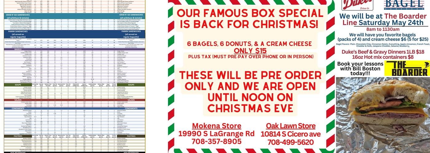 Great American Bagel Inc Menu