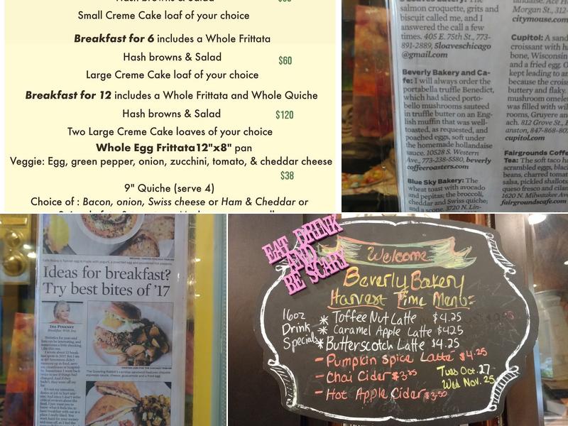 Beverly Bakery Menu
