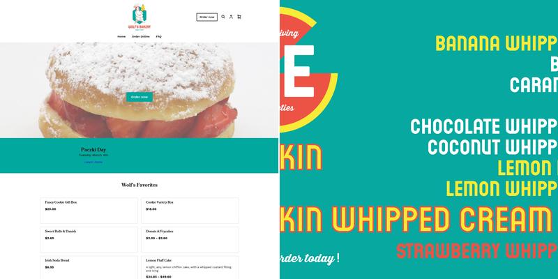 Wolf's Bakery Menu
