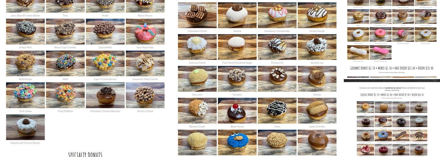 Frosted Donuts Menu