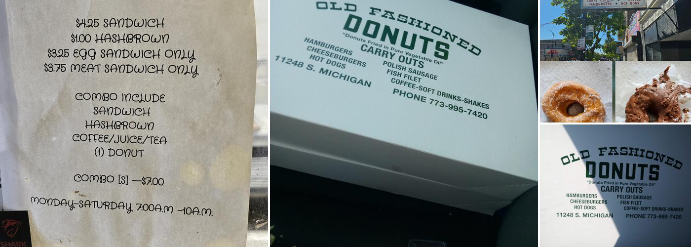 Old Fashioned Donuts Menu